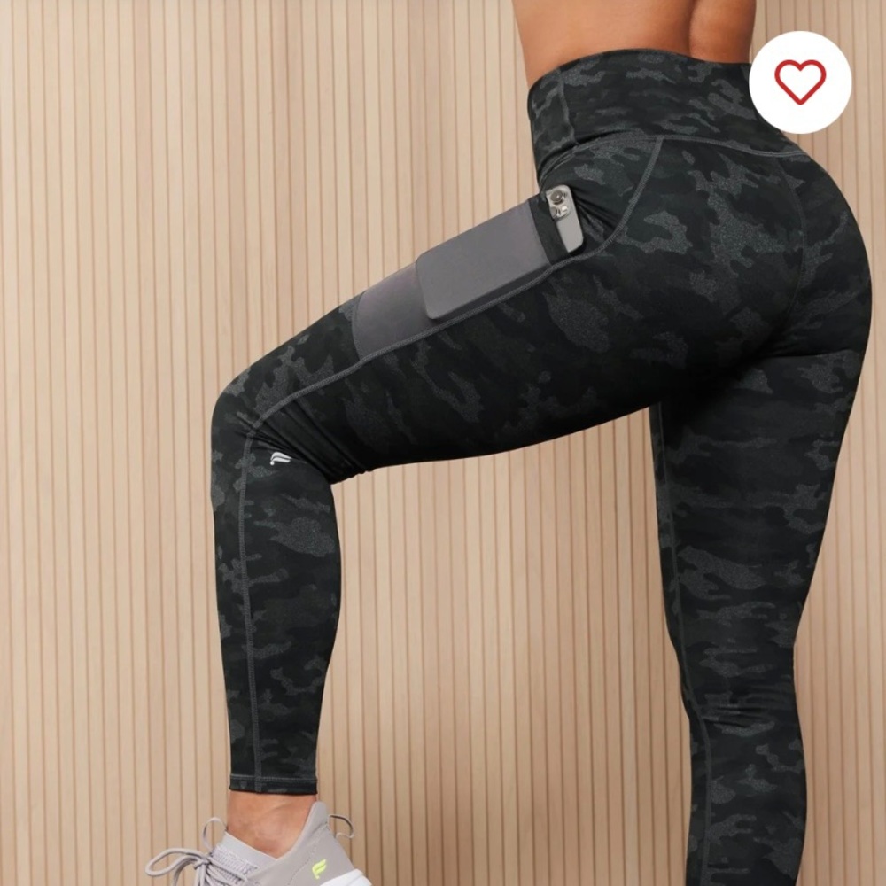 FABLETICS XS Charcoal Camo powerHold high waisted leggings